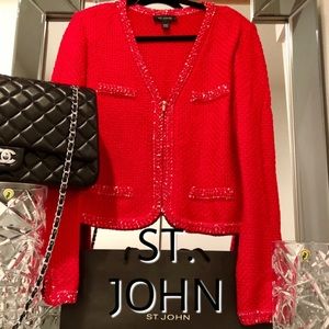 ST. JOHN CARDIGAN ZIP UP
